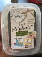 Mängden socker i Feinster Fleischsalat mit Kräutern und eingelegten Gurken