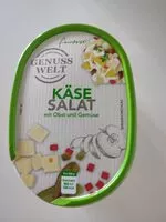 Mängden socker i Käse Salat mit Obst und Gemüse