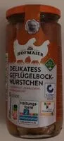 Mängden socker i Delikatess geflügelbock-würstchen