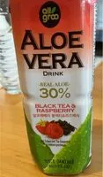 Mängden socker i black tea raspberry Aloe Vera drink
