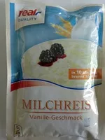 Mängden socker i real Milchreis - Vanille-Geschmack