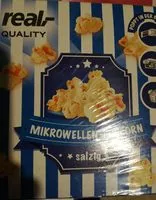 Mängden socker i Mikrowellen Popcorn Real Quality, Gesalzen