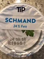 Mängden socker i Schmand 24%