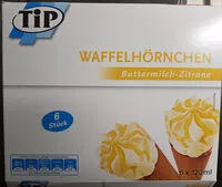 Mängden socker i Waffelhörnchen Buttermilch-Zitrone