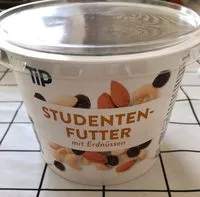 Mängden socker i Studentenfutter mit Erdnüssen