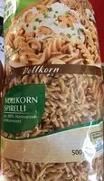 Mängden socker i Vollkorn Spirelli