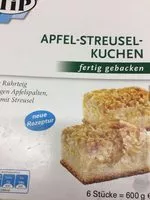 Mängden socker i Apfel-Streusel-Kuchen fertig gebacken