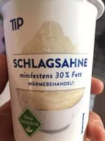 Mängden socker i Schlagsahne