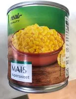 Mängden socker i Mais supersweet (real Quality)