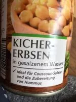 Mängden socker i Kichererbsen in gesalzenem Wasser
