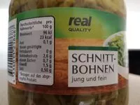 Mängden socker i Real Schnittbohnen
