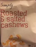 Mängden socker i Roasted salted cashews