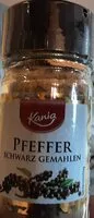 Mängden socker i Pfeffer schwarz