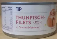 Mängden socker i Thunfisch-Filets in Sonnenblumenöl