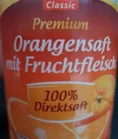 Mängden socker i Premium Orangen Direktsaft, 100% Fruchtgehalt