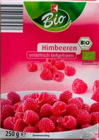 Mängden socker i Himbeeren erntefrisch tiefgefroren