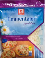 Mängden socker i Emmentaler gerieben