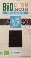 Mängden socker i Chocolat noir bio pointe de fleur de sel