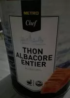 Mängden socker i Thon  albacore entier