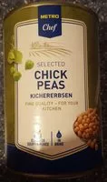 Mängden socker i Selected chick peas Kichererbsen
