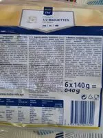 Mängden socker i Baguettes pré cuites