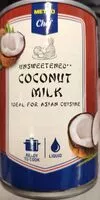 Mängden socker i Unsweetened coconut milk