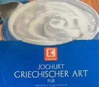 Mängden socker i Joghurt Griechischer art