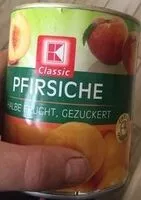 Mängden socker i Pfirsiche halbe Frucht, gezuckert