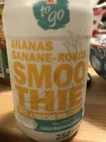Mängden socker i Ananas-Banane-Kokosnuss smoothie