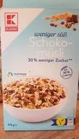 Mängden socker i Schokomüsli