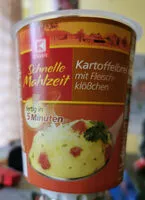 Mängden socker i kartoffel-brei mit fleischklößchen