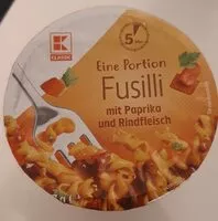 Mängden socker i Fusilli mit Paprika und Rindfleisch