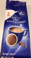 Mängden socker i Kaffepads Entkoffeniert