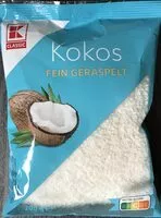 Mängden socker i Kokos fein geraspelt