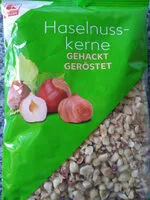 Mängden socker i Haselnusskerne gehackt geröstet