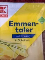 Mängden socker i Emmentaler mild-nussig in Scheiben