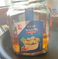 Mängden socker i Käsewürfel mit Paprika in Öl