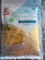 Mängden socker i light Gratin- und Pizzakäse gerieben