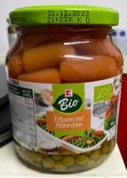 Mängden socker i Erbsen mit Möhren