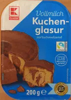 Mängden socker i Vollmilch Kuchenglasur zartschmelzend