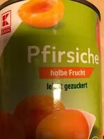 Mängden socker i Pfirsiche halbe Frucht