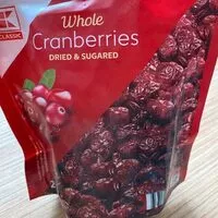 Mängden socker i Whole cranberries