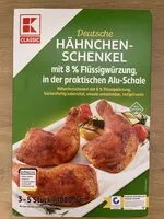 Mängden socker i Deutsche Hähnchenschenkel mit 8% Flüssigwürzung