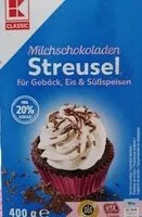 Mängden socker i Milchschokoladen Streusel