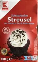 Mängden socker i Schokoladen Streusel