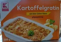 Mängden socker i Kartoffelgratin mit Käse-Sahne-Sauce, pfannenfertig