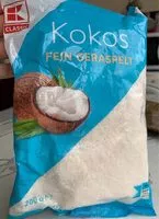 Mängden socker i Kokos fein geraspelt