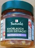 Mängden socker i Knoblauch feingehackt mit Chili in Öl