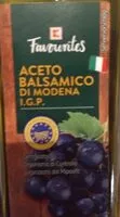 Mängden socker i Aceto Balsamico di Modena