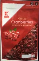 Mängden socker i Ganze Cranberries (gezuckert & getrocknet)